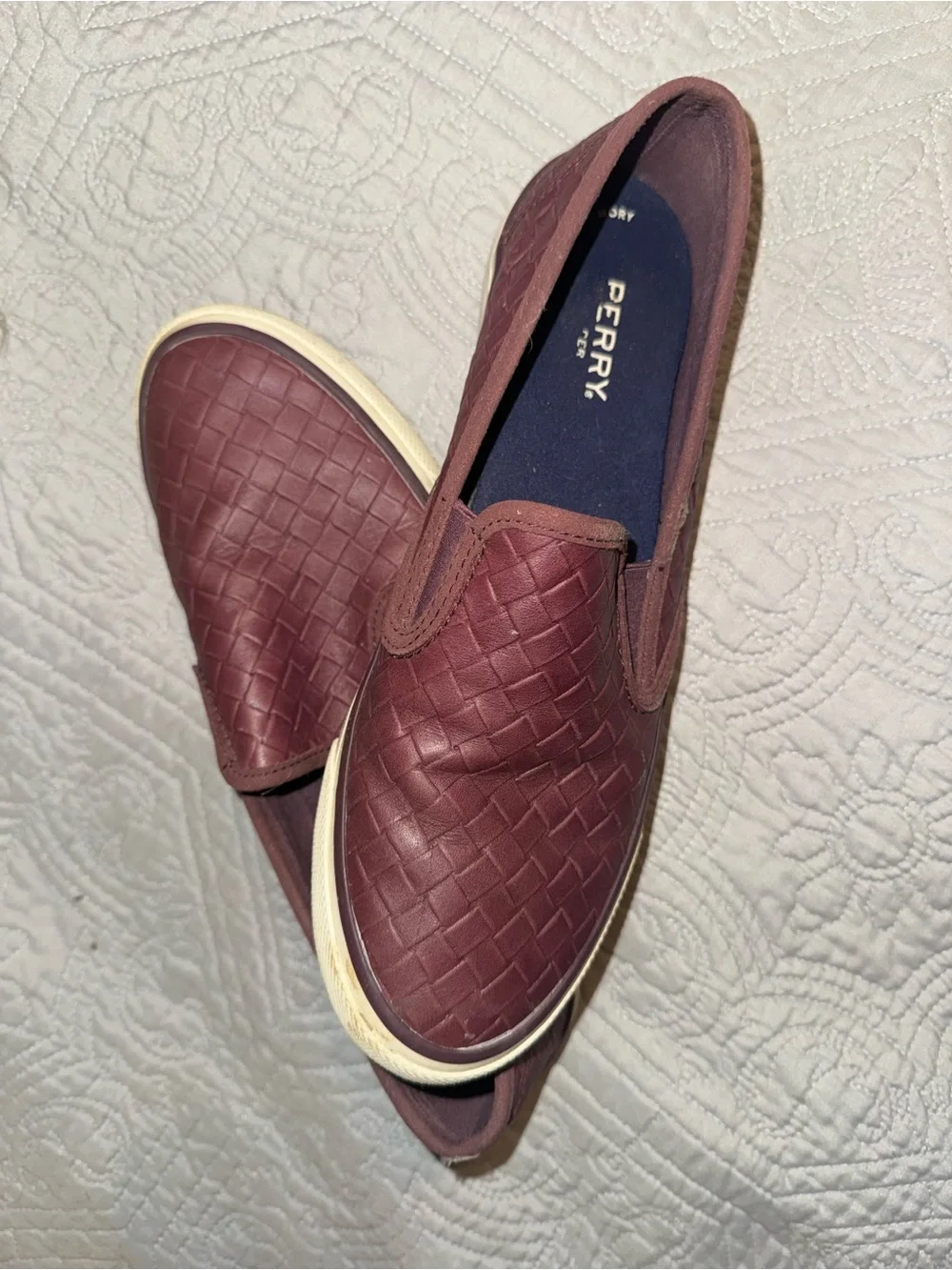 Sperry Women's Slip-On Woven Sneakers - Mauve Pink